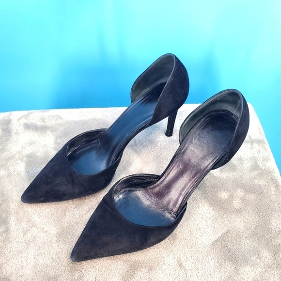 Saint Laurent black pointed toe pumps 37/7 - Picture 1 of 14